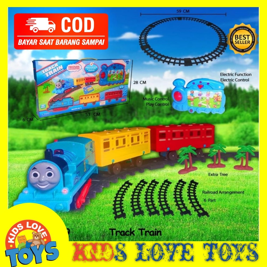 MAINAN ANAK REL KERETA API TRAIN TRACK UKURAN BESAR REMOTE CONTROL / MAINAN ANAK REL KERETA API ELEK
