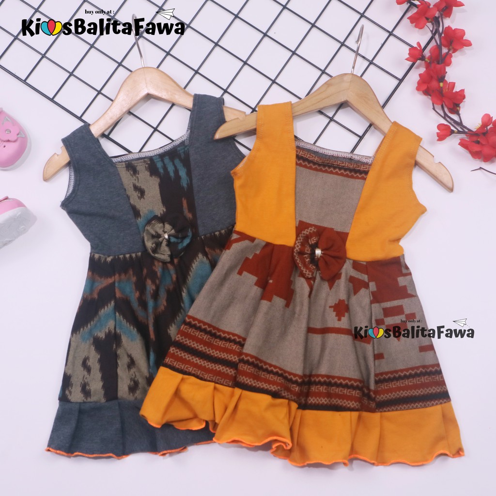 (BATIK) Dress Aurora uk Bayi - 4 Tahun / Baju Anak Perempuan Murah Dres Yukensi Adem Pakaian Pesta