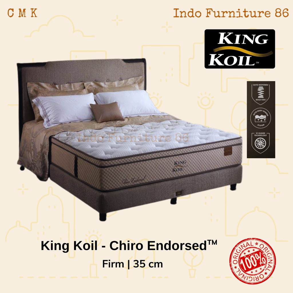 King Koil Kasur Uk. 200 x 200 Chiro Endorsed (Mattress Only) / Matras King Koil / Springbed