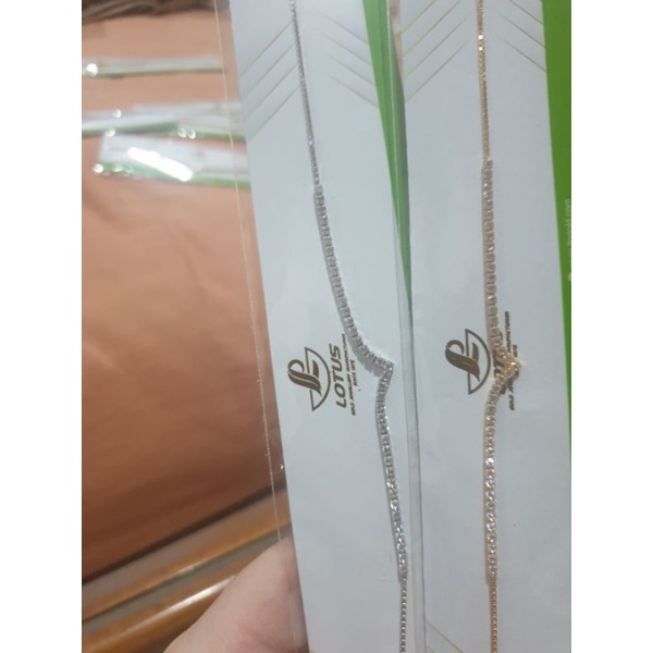 Kalung v listring permata mewah pesta nagita emas asli 375 8k aurel