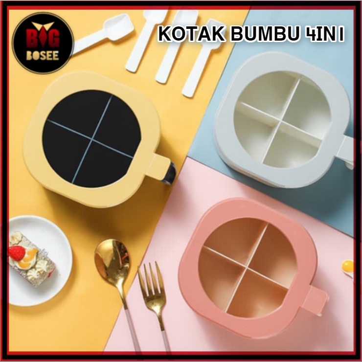 BB7 - Tempat Kotak Bumbu 4 IN 1 // Tempat Kotak Bumbu Isi 4
