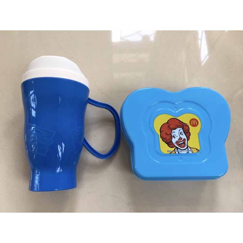 Paket Tumbler Gelas & Kotak Makan McDonald MCD Anak Lunch Box
