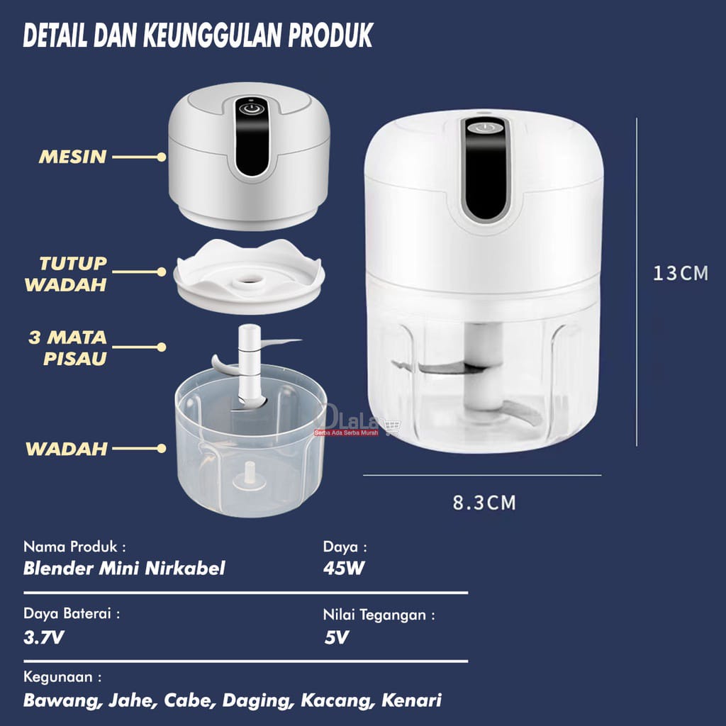 USB Mini Blender Makanan Bayi MPASI /Baby Food Processor / Blender USB