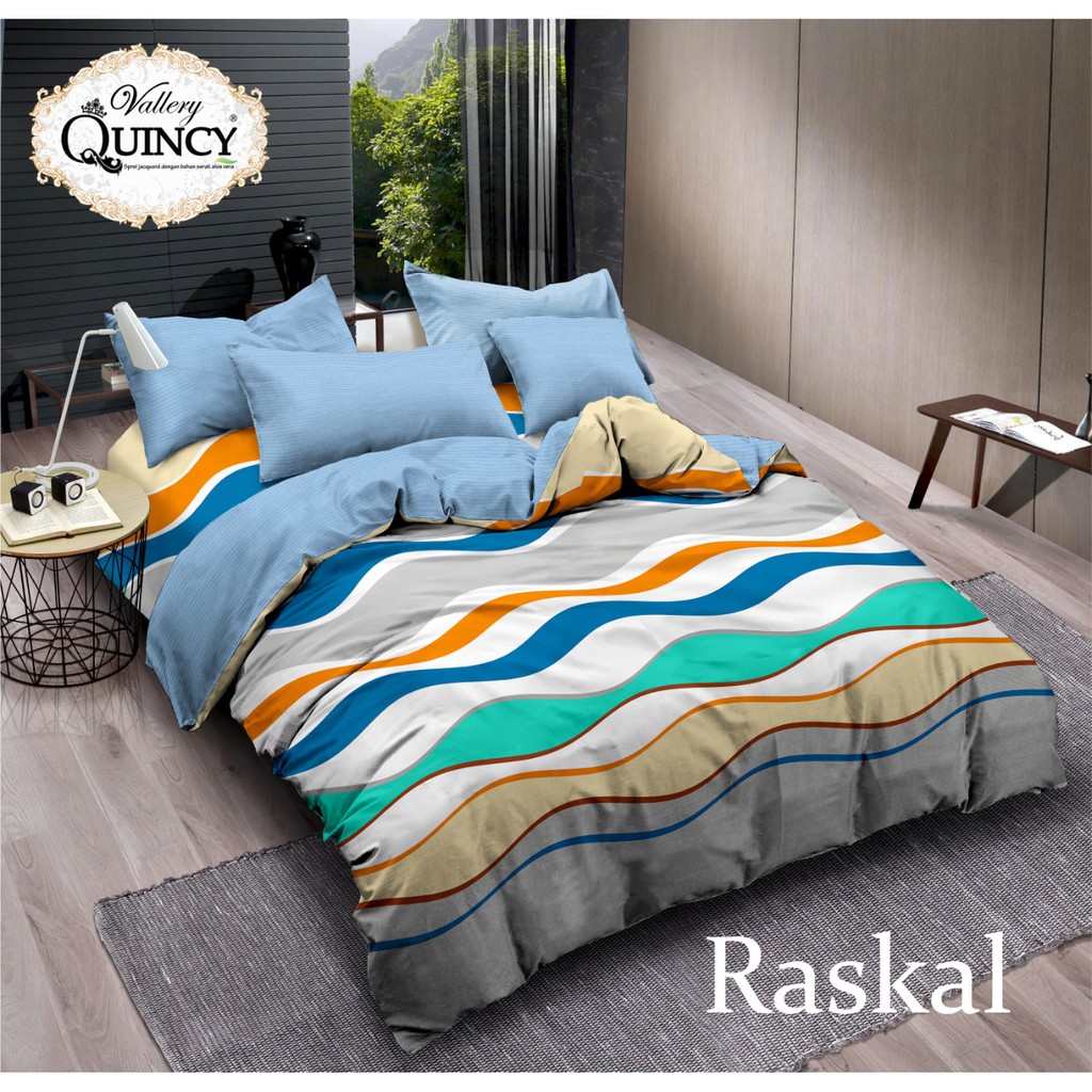 QUINCY VALLERY Sprei Tinggi 30 180x200 / 160x200 motif Aquatic Beryl Grisella Jihan Parker Haysel Lyra Monzula Vega - SP 180 160 T30 TBT