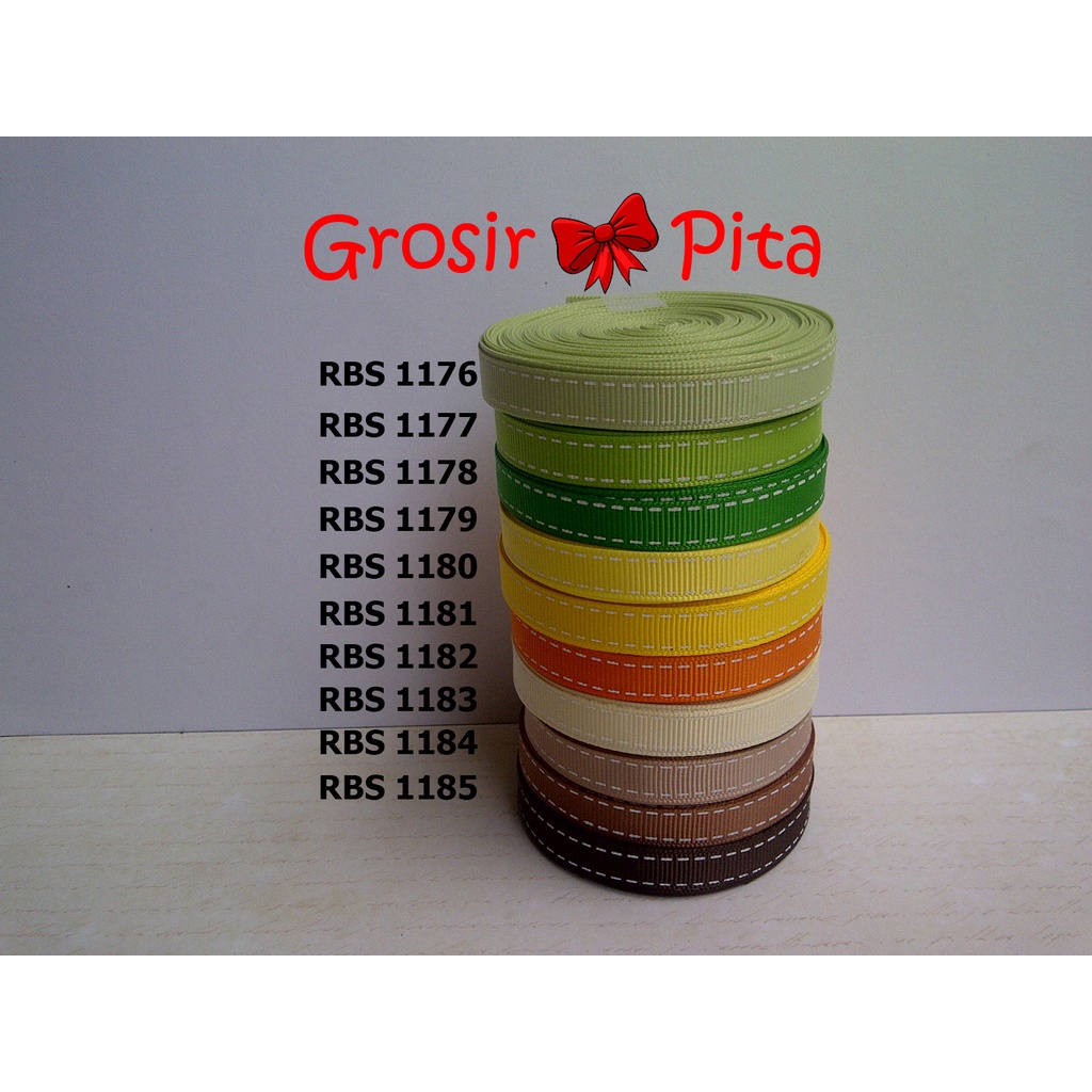 

(25 yard) Pita Grosgrain Motif RBS 1176,1177,1178,1179,1180,1181,1182,1183,1184,1185 | Toko Bahan Craft | Grosir Pita