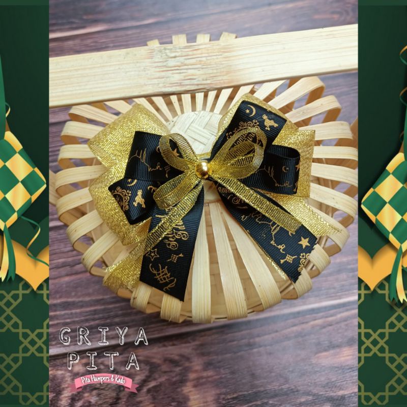 

Pita Idul Fitri Black Gold Print 3 layer