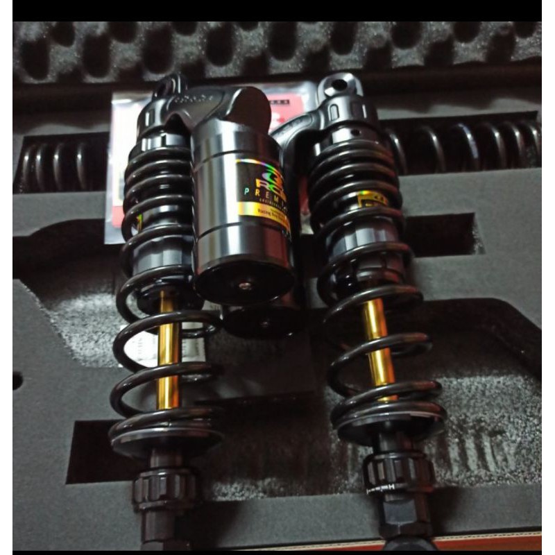 Shockbreaker tabung atas RCB bebek 320 mm black VS series RX-KING TIGER