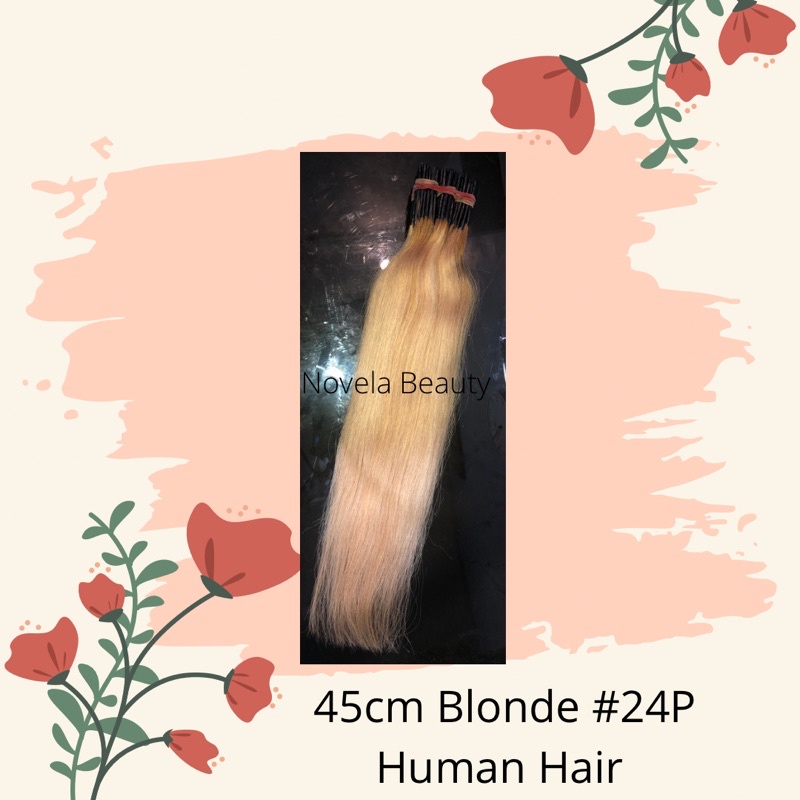 Rambut sambung Asli Human hair BLONDE 45cm