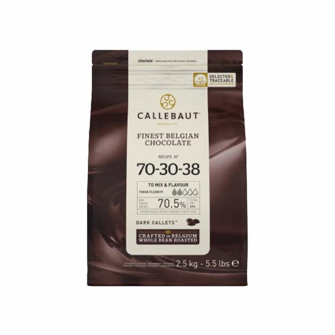

ORIGINAL Callebaut Extra Bitter Chocolate Callet 70-30-38 70,5% 2,5 kg ---NEW---