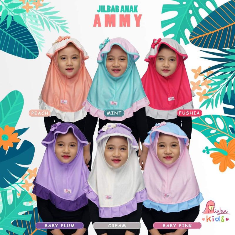 MILAN | Jilbab Anak Ammy / Jilbab Anak Miulan / Jilbab Kaos Anak / Jilbab Anak Murah / Jilbab Miulan
