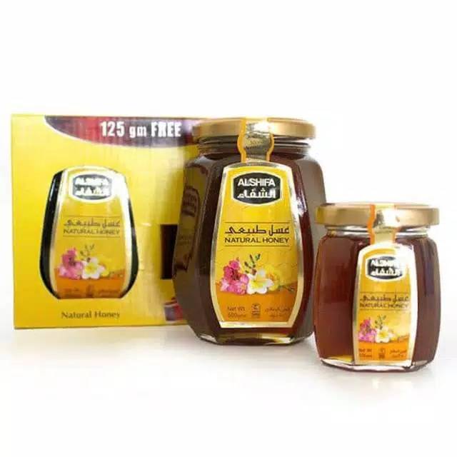 Madu paket Al shifa 500gr free 125gr asli original impor arab