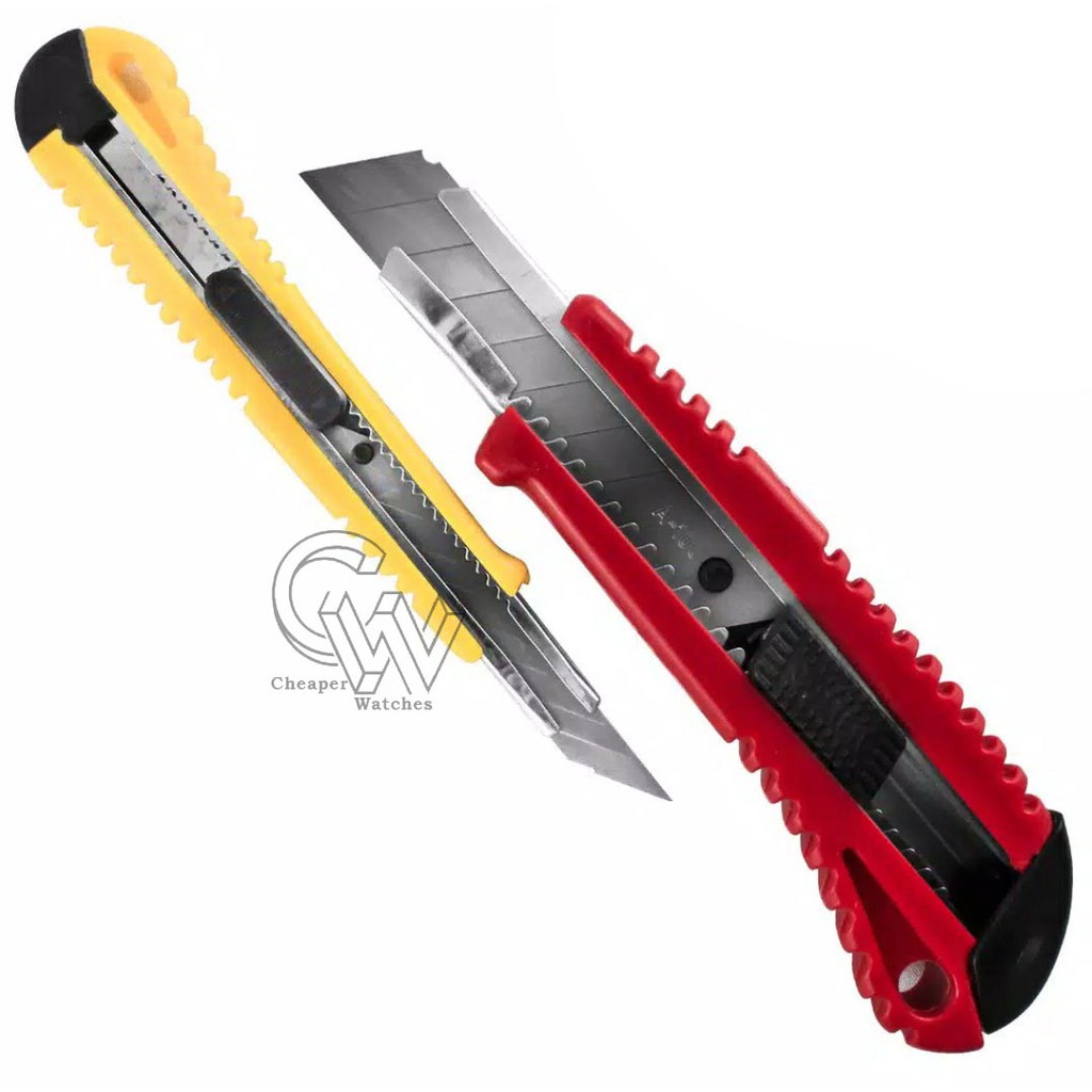 Cheaper-Cutter Pisau Besar Kecil Pemotong Kertas  Karter Tajam Cutter Knife Pen Berkualitas Termurah 1 Set