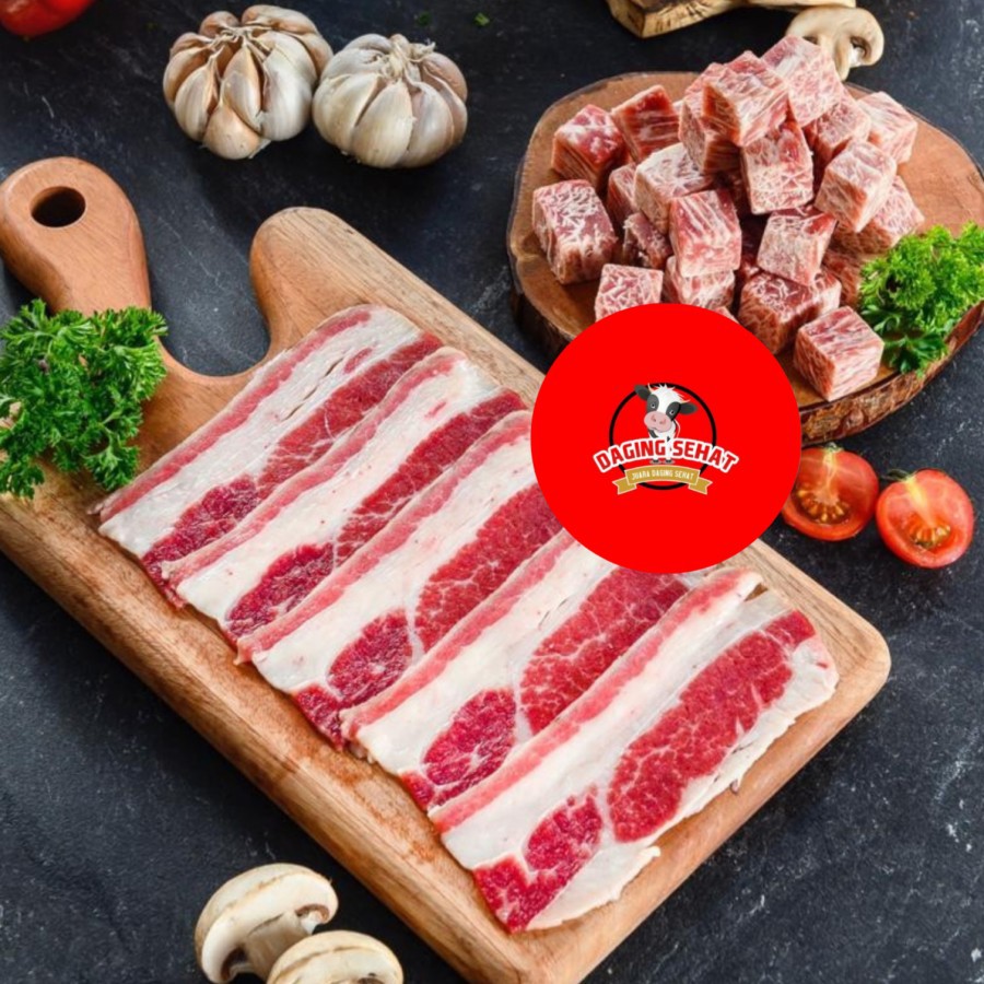 

BUNDLING BEEF WAGYU SAIKORO 1 Kg + US SHORTPLATE BEEF SLICE 1000 gram