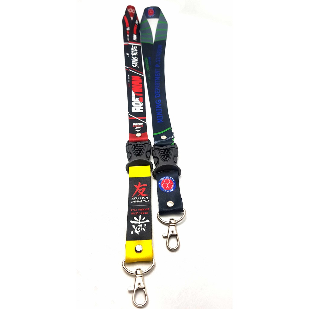 tali lanyard custom desain 2,5cm / cetak tali lanyard id card lebar 2,5cm / nametag