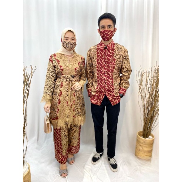 SET COUPLE PREMIUM BATIK VISCOSE 3D GIES 1910