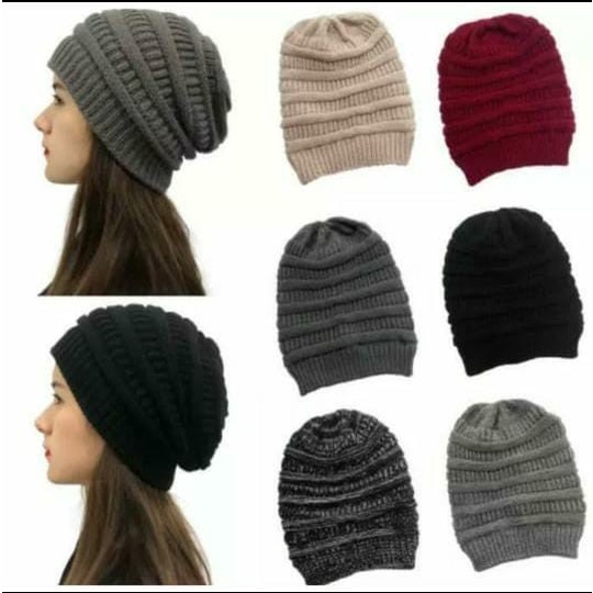 topi Kupluk Distro Original Kupluk Pria dan wanita Tebal dan Lembut - Hitam, All Size