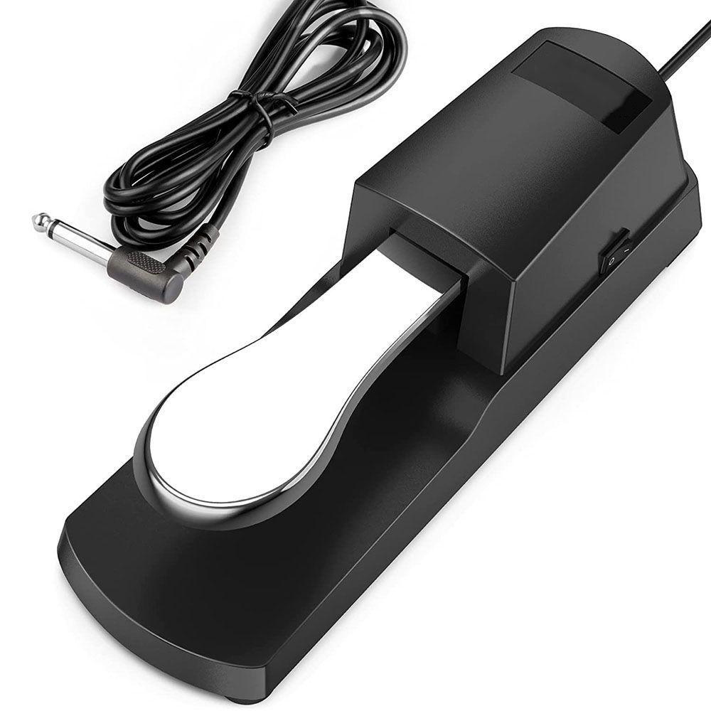 Nickolas1 Sustain Pedal Keyboard Piano Hitam Tahan Lama Switch Keyboard Drop Untuk Damper Piano Elektrik