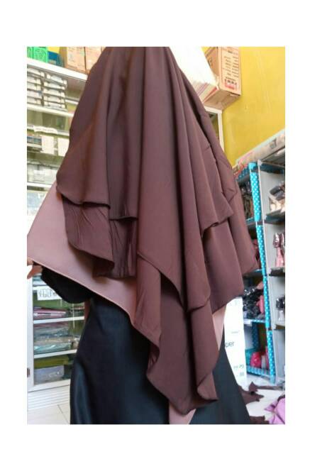 [HUSNA HIJAB] Niqob Yaman Long 2 Layer / Niqob Yaman 2 Layer Wolfis / Yaman 2 Layer