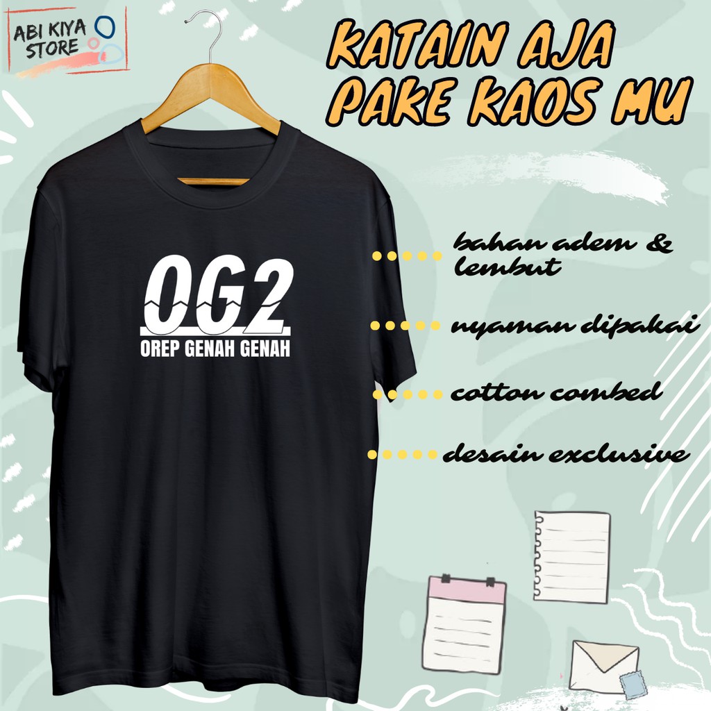 Baju Kaos Tshirt Distro Pria Wanita Cowok Cewek Kata Kata Murah Unik Keren Lucu Jawa Urip Genah