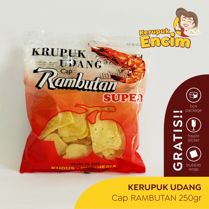 

MURAH Kerupuk Udang Rambutan 250gr