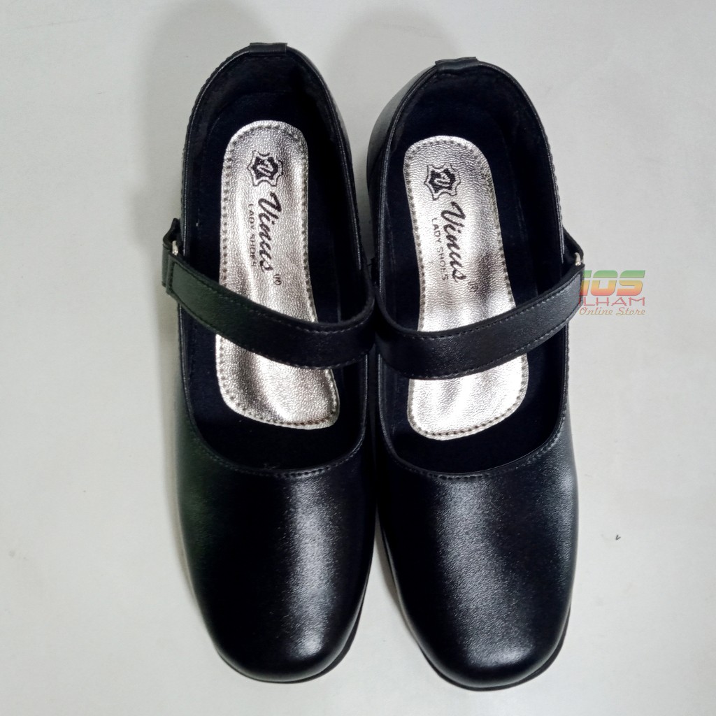 Sepatu Pantofel Sekolah Paskibraka Hak 3cm Size 36-41