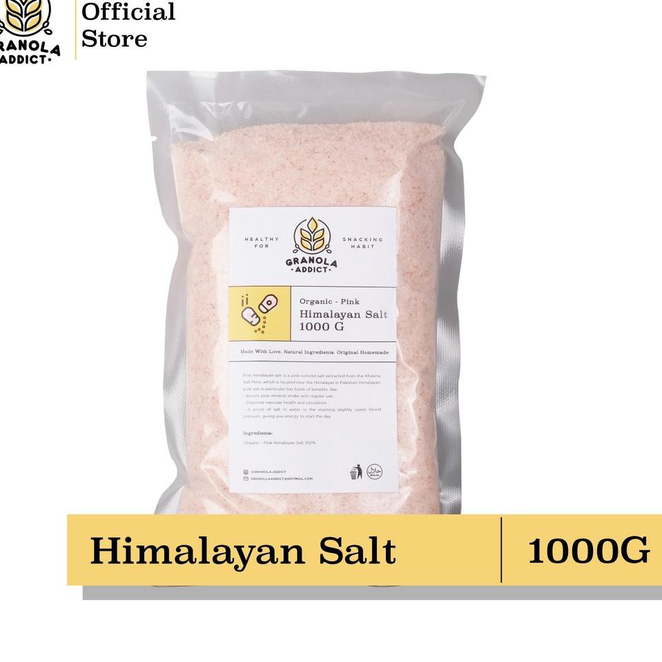 

[ SALE ] 1000G (1KG) - Organic Himalayan Salt / Garam Himalaya Organik (Dark Pink)