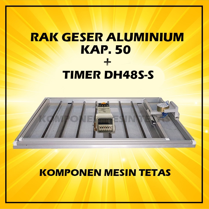 Rak Geser 50 Alumunium Timer untuk Mesin Tetas Telur Full Otomatis Penetas