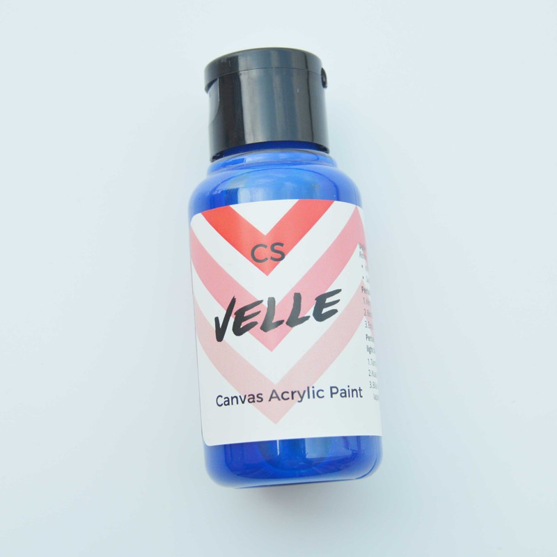 Cat Sepatu Kanvas - cat repaint sepatu topi tas kanvas - Velle CS-Royal Blue