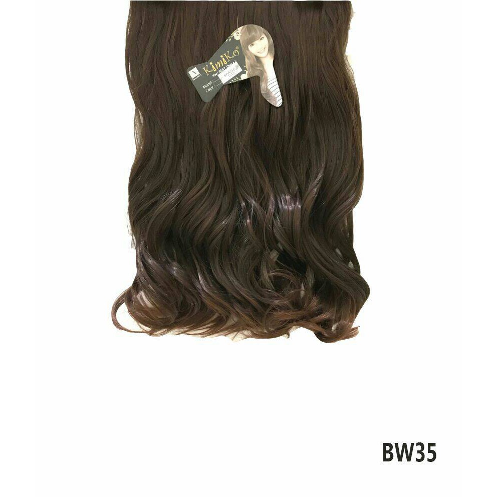 Kimiko hairclip big layer wavy / gelombang 35cm fullhead