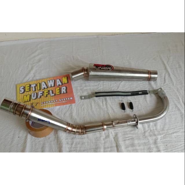 Knalpot road race kerucut pro liner  motor bebek vega jupiter smash revo supra kharisma shogun  dll