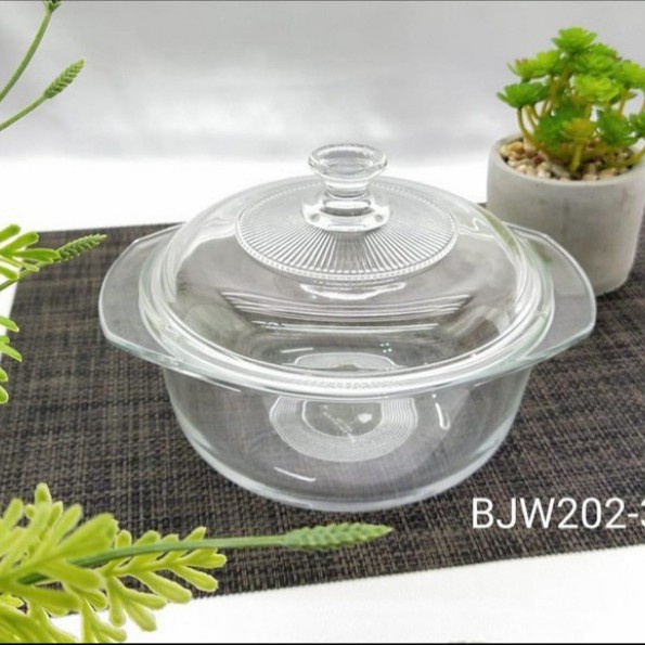 Mangkok Kaca + Tutup- Mangkok Kaca- Mangkok Sayur- Mangkok 9 Inch