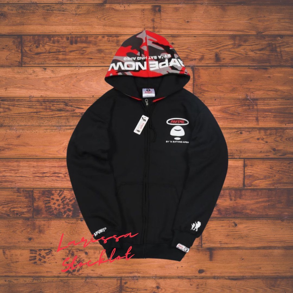 HOODIE ZIPPER AAPE | JAKET HOODIE ZIPPER AAPE FULLTAG UNISEX