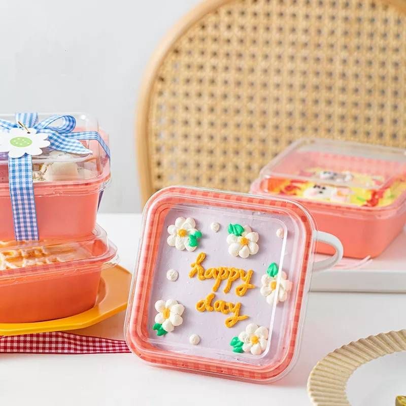 BOX CAKE / GORENGAN / JAJANAN ISI 10 PCS WARNA RANDOM - BENTUK KOTAK