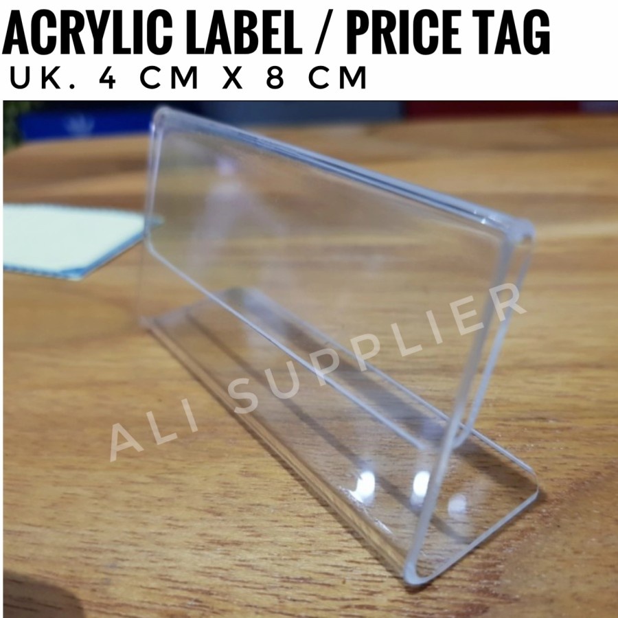 Acrylic Label Nama Meja / Acrylic Label Harga / Akrilik Display / Price Tag display /