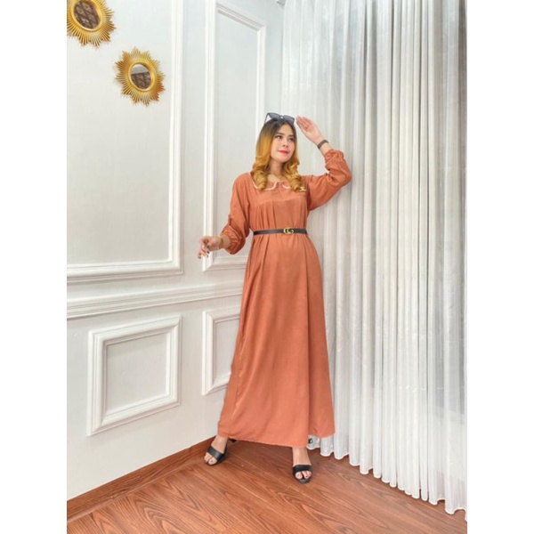 Midi dres kekinian terbaru busui