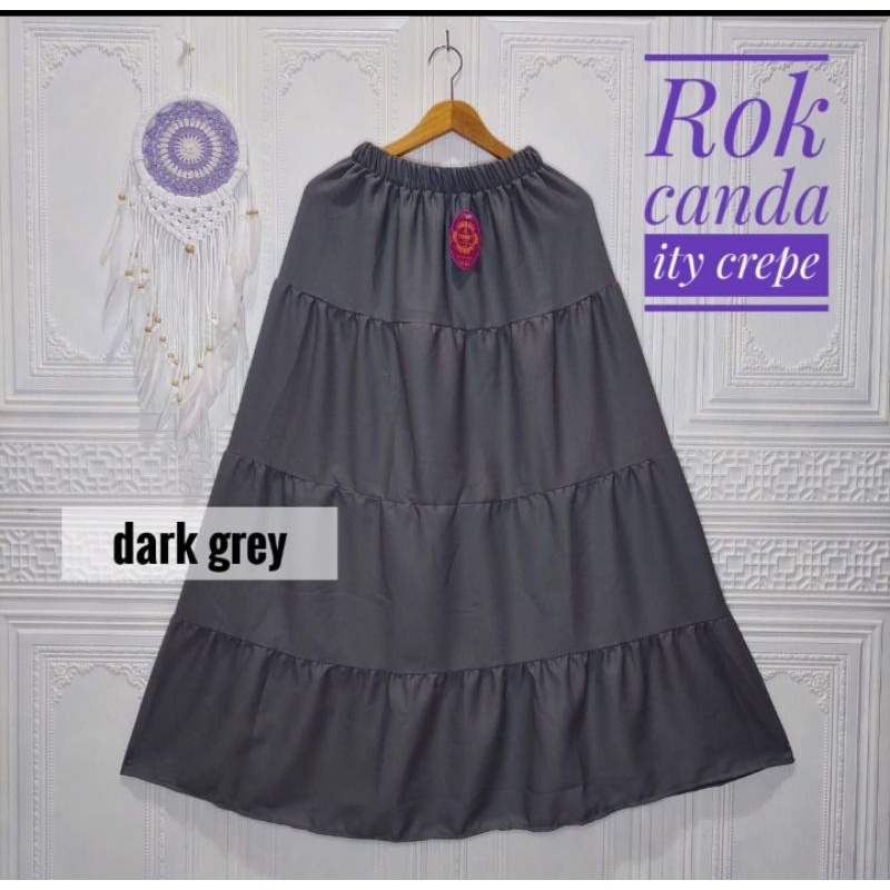 ROK CANDA SKRIT // BISA COD // ROK SUSUN BAHAN ITYCREP PREMIUM REALPICT