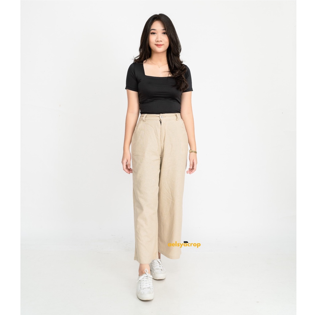 Kulot Linen  Highwaist Trousers Yuta Pants