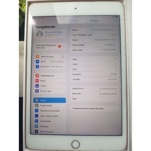 iPad Mini 5 2019 64GB WIFI ONLY second