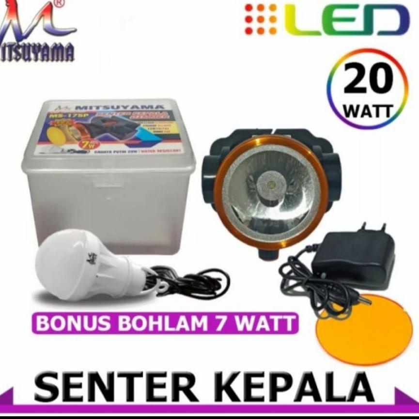 Senter Kepala LED Putih 50 Watt Dimmer MITSUYAMA MS - 175P –TKA.10Jn22ᴺ
