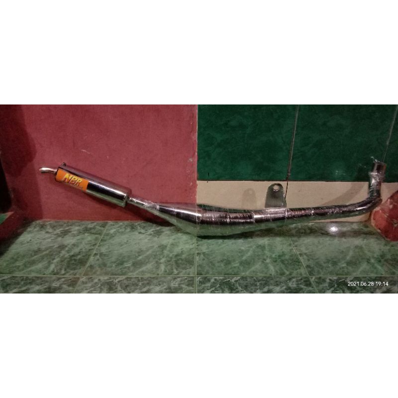 knalpot suzuki bravo rc100 rc80 standar racing ful crom