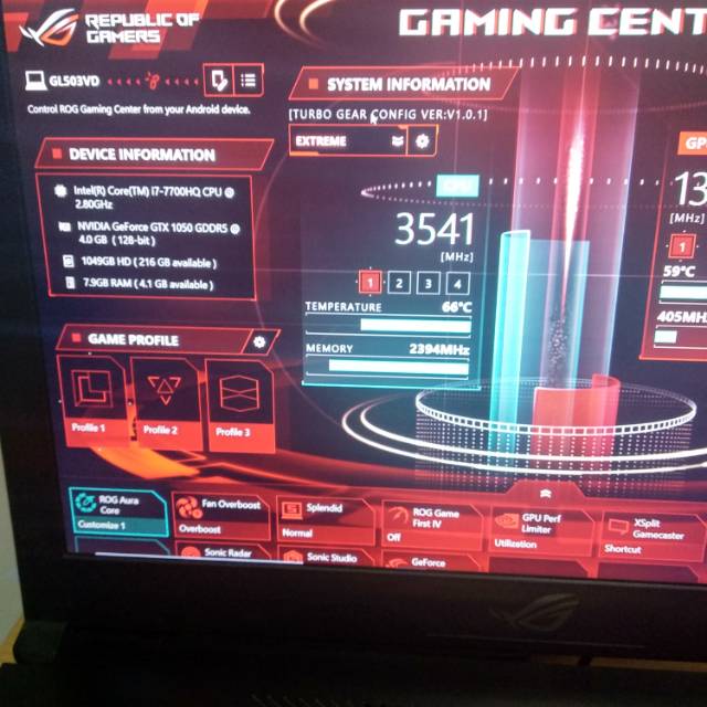 Laptop Asus ROG GL503VD bekas