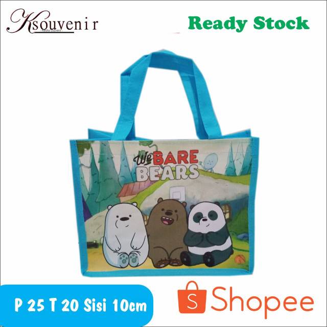 

Goodie bag tas souvenir ultah ulang tahun we bare bears