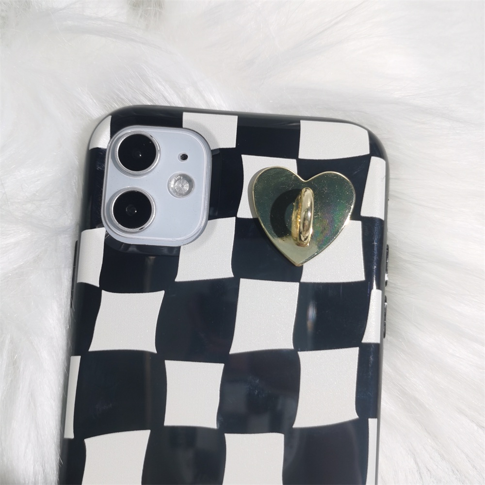 Tali Lanyard Transparan Bentuk Hati Bahan Metal Warna Emas / Silver Untuk Aksesoris Case Hp AP1