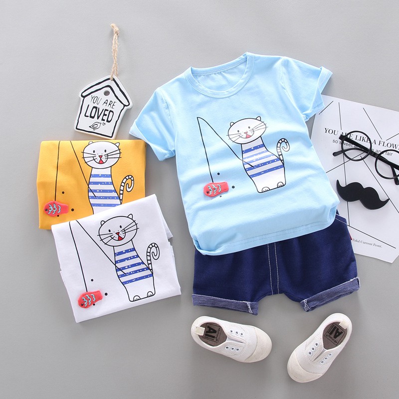 Mamamoli Baju setelan kaos anak laki laki / bayi / baby import/impor lucu