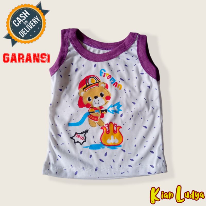 Baju Bayi Singlet Lekton Motif Fireman BBK-1