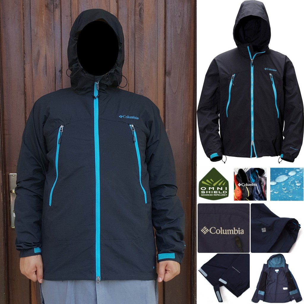 Jaket Columbia Men Omni Shield Bibbins Mountain Parka Hoodie Outdoor Lightweight Jacket Size Xl Shopee Indonesia