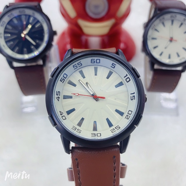 [HARGA GROSIR] JAM TANGAN PRIA MURAH READY 5 WARNA HARGA SATUAN KULIT FASHION MURAH  ANALOG M05