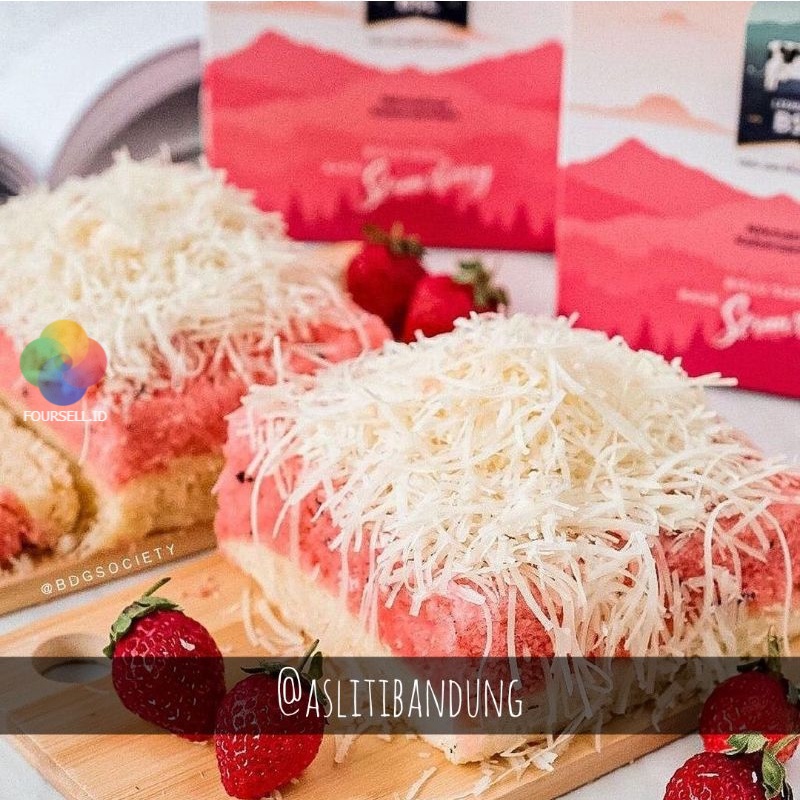 BSL Bolu Susu Lembang STRAWBERRY Asli Ti Bandung - Oleh Oleh Bandung Favorit Kue Bolu Kue Bandung by