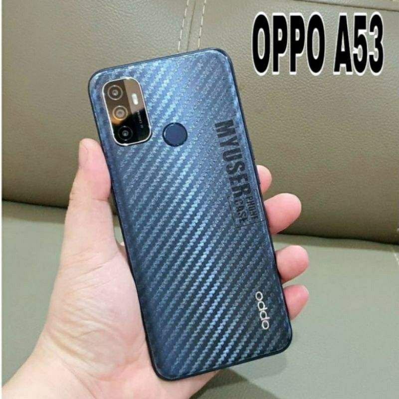 Oppo A74 A54 A53 A33 A92 A52 Anti Gores Skin Karbon Belakang Screen Guard Protector Carbon Back