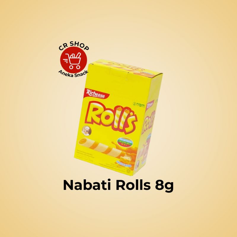 

PROMO!!! Nabati Rolls Keju/Coklat @8g (1box=20pcs)